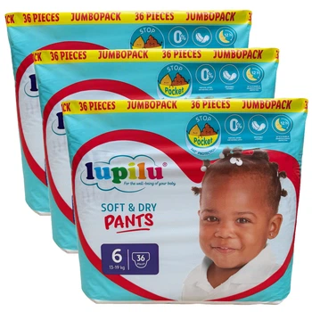Подгузники-трусики Lupilu Soft&Dry 6 13-19 кг 108 шт (LS204589)