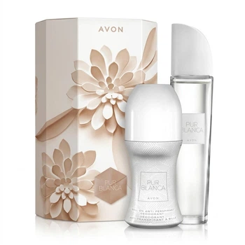 Жіночий подарунковий парфюмно-косметичний набір «Pur Blanca» Perfume and Cosmetic Set Туалетна вода 50 мл та кульковий дезодорант-антиперспірант 50 мл, парфумерна вода, парфуми