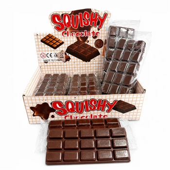 Сквиш антистресс Шоколад Squishy Chocolate коричневый, мягкая игрушка для сжатия, 15 см
