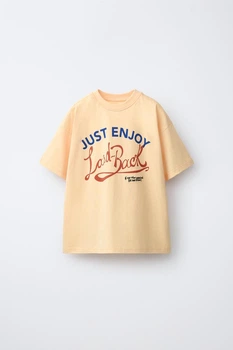 Футболка Zara 11-12 зріст 152 хлопчику, помаранчева з принтом