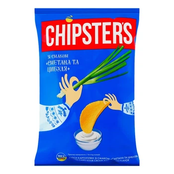 Чіпси Chipsters 60г зелена цибуля