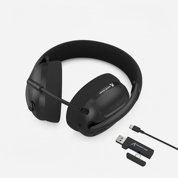 Беспроводные игровые наушники ATTACK SHARK L80 (Bluetooth 5.2, 2.4 ГГц, 3.5 мм, черные)