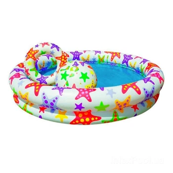 Бассейн надувной Intex Звезды с кругом и мячом , 59460