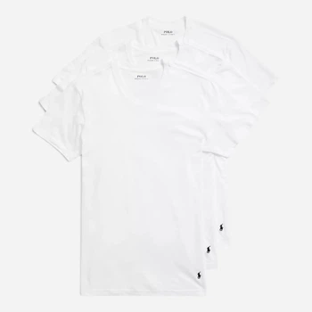 Набір футболок бавовняних довгих чоловічих Ralph Lauren 869434389 1X 3 шт Білих (1161145316)