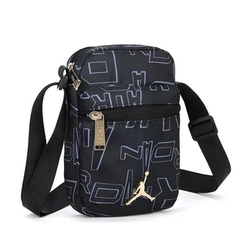 Мессендджер сумка через плечо jordan черно золотой JRD-059-BLK