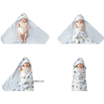 Пеленка-одеяло Babycare из хлопка 4-слойная для новорожденных, 90х90 см, светло-серая