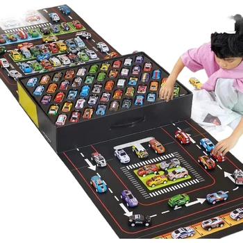 Дитячі іграшки BAOLE STAR TOYS, подарунок на день народження для хлопчиків віком 3-6 років, модель легкосплавного автомобіля в подарунковій коробці, реалістичні гоночні машинки, набір з 50 предметів