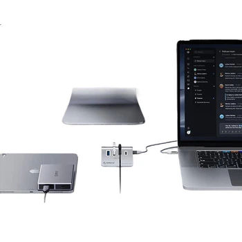 Розширювальний док-станційний концентратор ORICO USB3.2 Gen2, адаптер Type-C, конвертер для настільного комп'ютера та ноутбука 10 Гбіт/с, адаптер-хаб, високошвидкісний подовжувач M3CU2-G2