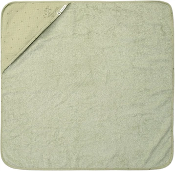 Ręcznik dziecięcy Little Dutch Pure Sage z kapturem 75x75 cm (8721122584194)