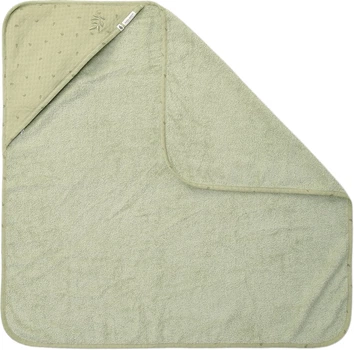 Ręcznik dziecięcy Little Dutch Pure Sage z kapturem 100x100 cm (8721122584200)