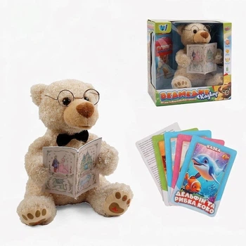 Інтерактивна м'яка іграшка "Ведмедик Казкар" W Toys (українською мовою, 15 казок, скоромовки,звуки) "W Toys" 31515-2