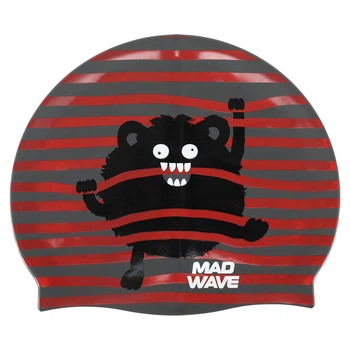Шапочка для плавания детская M-D Junior MONSTER (Силикон, Красный) (M057309_Красный)