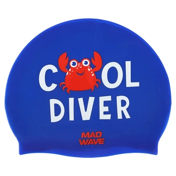 Шапочка для плавания детская M-D Junior COOL DIVER (силикон, синий) (M057310_Синий)