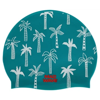 Шапочка для плавания M-D PALM TREE (силикон, зеленый) (M055330_Зеленый)