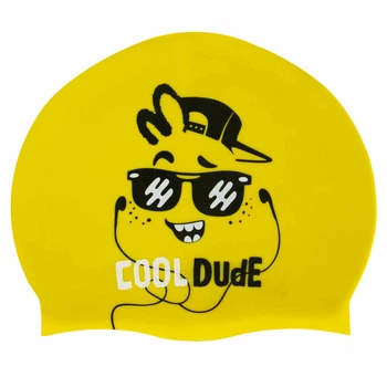 Шапочка для плавания детская M-D Junior DUDE (силикон, желтый) (M057208_Желтый)