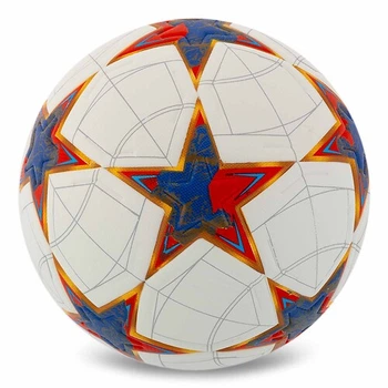 Мяч футбольный №5 PU ламинированный клееный STARS SP-Sport FB-7586 Белый-красный