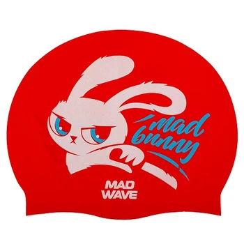 Шапочка для плавания силиконовая для взрослых MD Bunny M057415 Красный