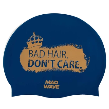Шапочка для плавания силиконовая для взрослых MD Don't care M055465 Темно-синий