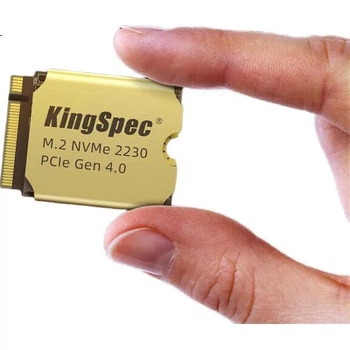 SSD-накопитель KingSpec 512 ГБ NVMe 2230 M.2, интерфейс PCIe4.0, скорость чтения 5000 МБ/с, совместим с портативной консолью SteamDeck.