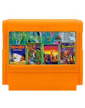 Збірник Ігор RMC Famicom Dendy 4 in 1 NT8042 Tom & Jerry, Jungle Book, Ninja Cat, Chip & Dale 1 90х TV Game Англійська Версія Тільки Картридж Б/У