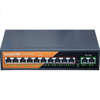 Коммутатор KeepLINK KP-9000 на 12 портов 100 Мбит/с с PoE