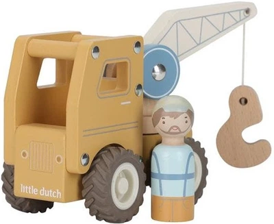 Дерев'яна машинка Little Dutch Вантажівка з краном FSC LD2530 (8713291225305)