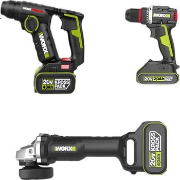 Перфоратор WORX WU380S акумуляторний 20 В безщітковий з акумулятором 4.0 Аг