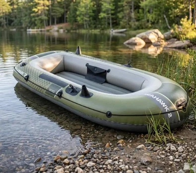 Човен надувний Intex SeaHawk 2 Set 236х114х41 см 2 місний Весла 137 см