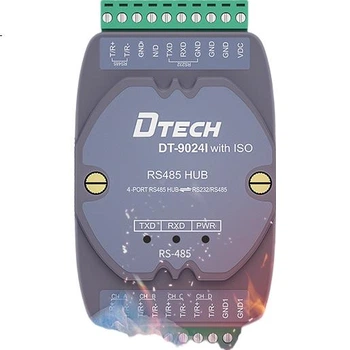 Конвертер DITER DT-9024I RS232 - RS485 на 4 порти з грозозахистом та ізоляцією, 9-30 В