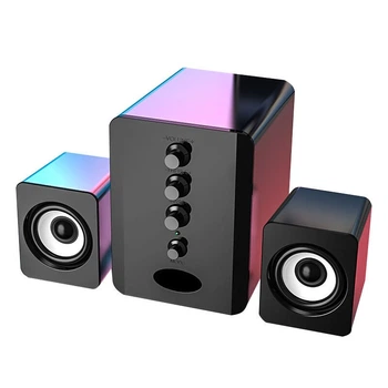 Портативная колонка Saida D-202 с сабвуфером 3W Black