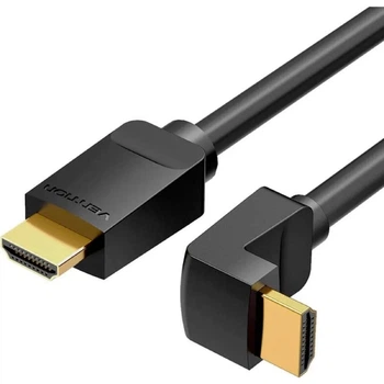 Кабель Vention HDMI M - M, 1.5 м, V2.0, 4K 60Гц, кут 90°, PVC Black (AARBG)