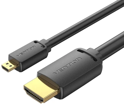 Кабель Vention HDMI M - Micro HDMI M, 1 м, V2.0 4K 60Гц 18Gbps Black (AGIBF)