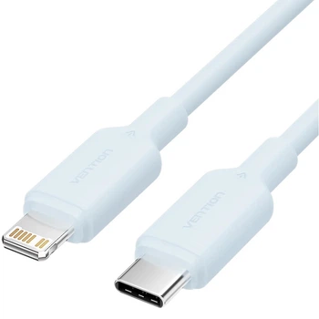 Кабель Vention USB 2.0 Type-C M-Lightning M, 1 м, PD 27W, PVC Blue (6922794783522)
