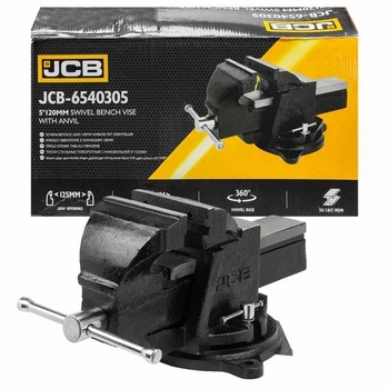 Лещата сталеві поворотні з ковадлом 5"- 125 мм | 58990 | JCB