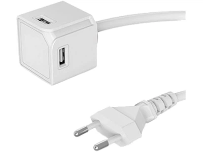 Сетевое зарядное устройство Allocacoc USBcube Extended 1.5m White (10464WT/EUEUMC)