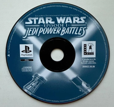 Диск для PlayStation 1 - Star Wars Episode I Jedi Power Battles англ, Б/В