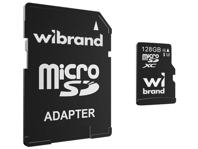 Карта памяти Wibrand 128Gb class 10 adapter SD (WICDHU3/128GB-A)