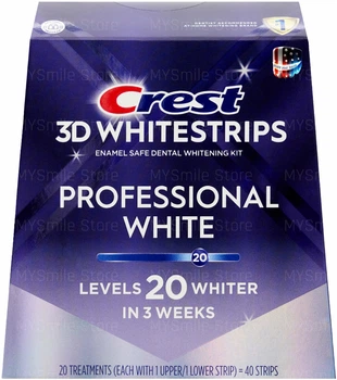 Відбілюючі смужки для зубів Crest 3D Whitestrips Professional White ( Effects ) 20 упаковок / 40 смужок