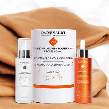 Профессиональный набор по уходу за лицом Dr. Dermaluci Lab Vitamin C+ Collagen Double Boost