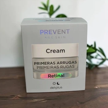 Антивозрастной крем для лица Deliplus Prevent Age Skin Retinal против первых морщин с ретиналем 50 мл