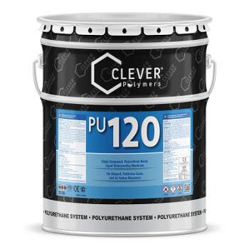 Полиуретановая гидроизоляция Clever PU Base 120 серое ведро 25 кг