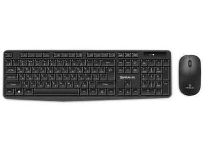 Клавіатура + миша бездротова REAL-EL Kit 551W Black USB (EL123100048)
