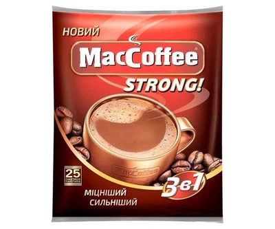 Кавовий напій MacCoffee 3 в 1 Strong 25 шт