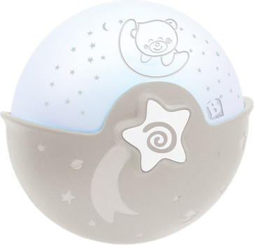 Lampka nocna dla dzieci z projektorem Infantino 2 w 1 Beżowa 4909N (0773554049091)