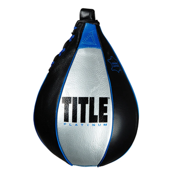 Пневмогруша боксерська TITLE Platinum Perilous Speed Bag Silver/Black (18×25,4 см.)