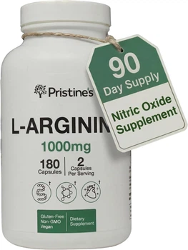 Добавка премиум-класса для кровотока и выработки оксида азота PRISTINE'S L-Arginine 1000mg 180 капсул