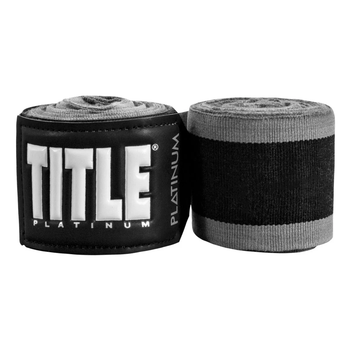 Бинти для боксу TITLE Platinum 180» Semi Elastic Grey (4.5m)