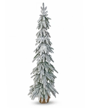 Елка литая заснеженная Forest Elf Snow 160 см узкая в мешковине