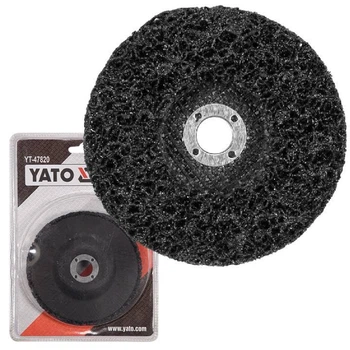 Абразивный волоконный круг YATO YT-47820 125 мм — нетканый диск для деликатного удаления ржавчины и краски