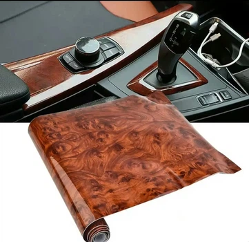 Виниловая пленка для авто и мото ширина 30 см длина 65 см Wood Grain